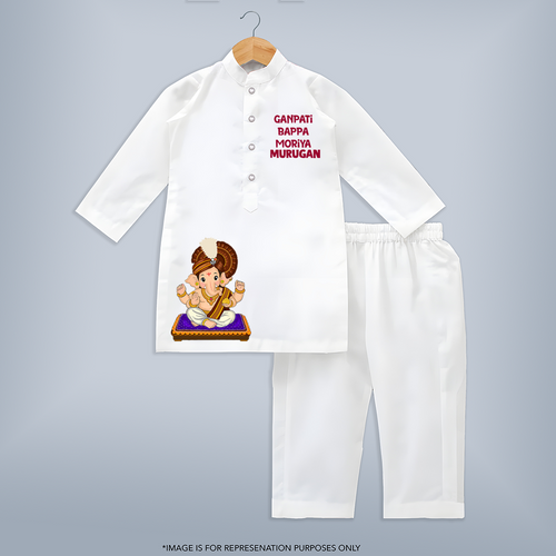Jai Shri Ganesh Divine Blessings Printed Kurta Set