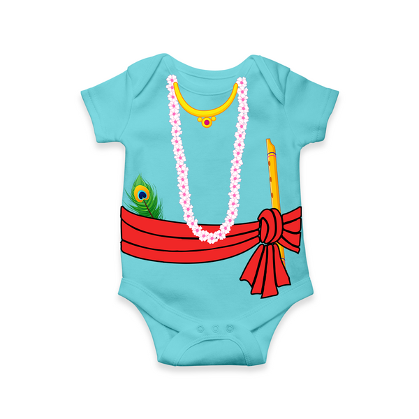 Little Krishna Onesie | Flute, Peacock Feather Design