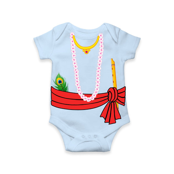 Little Krishna Onesie | Flute, Peacock Feather Design