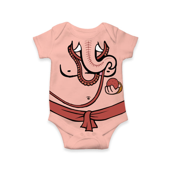 Chota Ganesha Onesie | Elephant Trunk And Modak Pouch Print