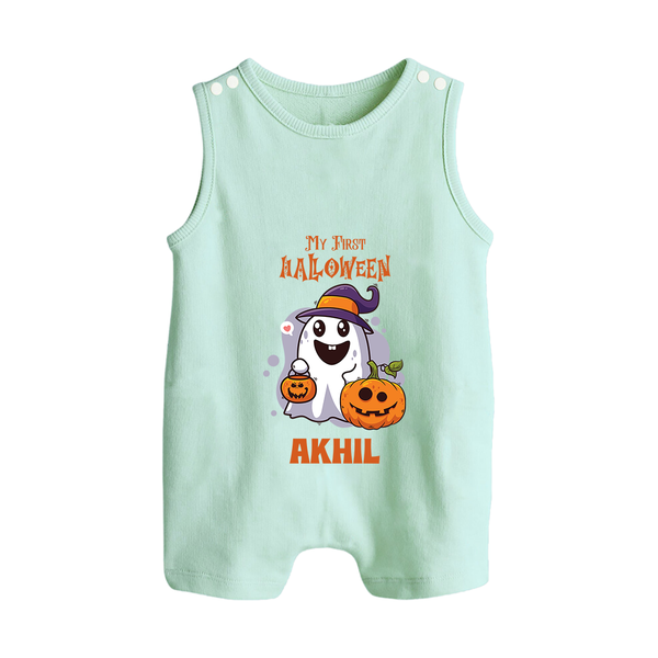 My First Halloween Romper Suit | Personalized Baby Festival Outfit - MINT GREEN - 0 - 5 Months Old (Chest 18")