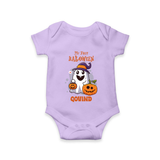My First Halloween Ghost Print Baby Romper   - LILAC - New Born (Chest 14")