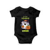 My First Halloween Ghost Print Baby Romper   - BLACK - New Born (Chest 14")