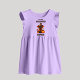 My First Pumpkin Star Baby Frock | Custom Baby Baby Frock for Halloween Fun - LILAC - 0 - 3 Months Old (Chest 17")