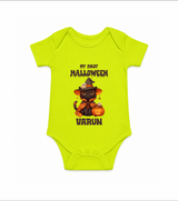 My First Halloween Witch Cat Print Baby Romper