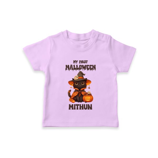 My First Pumpkin Star Tshirt | Custom Baby Tshirt for Halloween Fun - LILAC - 0-5 Months Old (Chest 17")