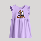 My First Halloween Ghost Moon Print Baby Baby Frock  - LILAC - 0 - 3 Months Old (Chest 17")