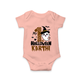 My First Trick or Treat Romper | Personalized Baby Outfit for Little Ghouls - PEACH - New Born (Chest 14")