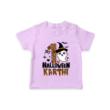 My First Trick or Treat Tshirt | Personalized Baby Outfit for Little Ghouls - LILAC - 0-5 Months Old (Chest 17")