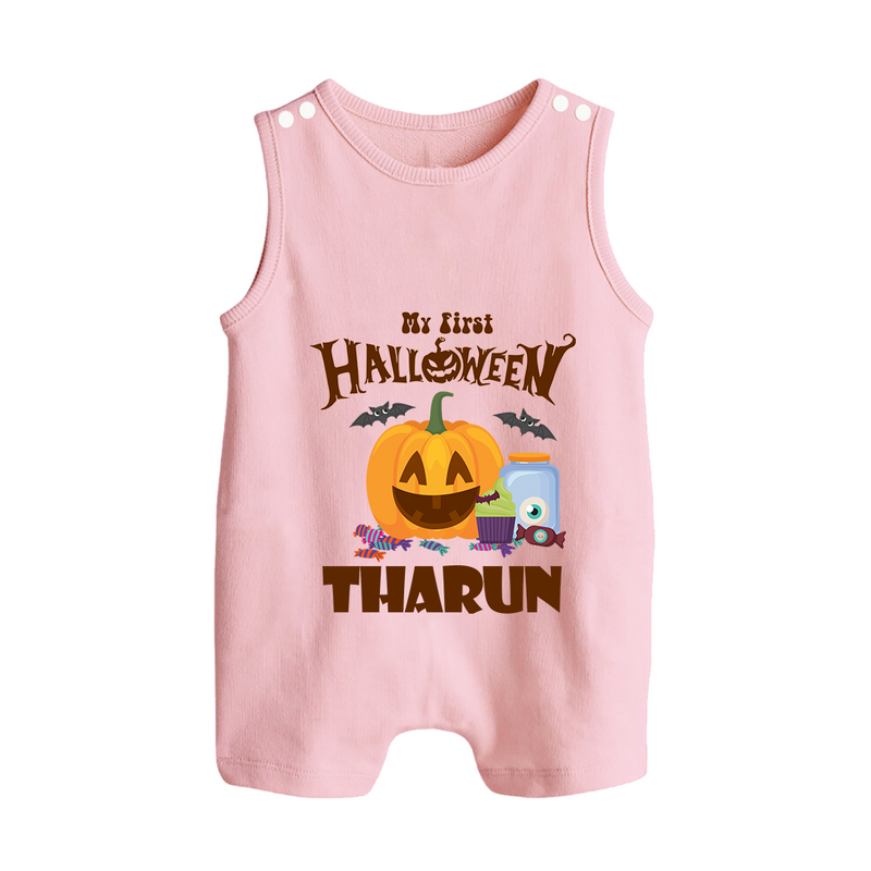 My First Witch in Training Romper Suit | Personalized Baby Romper Suit for Halloween - BABY PINK - 0 - 5 Months Old (Chest 18")