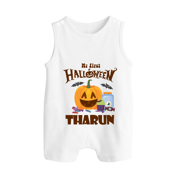 My First Witch in Training Romper Suit | Personalized Baby Romper Suit for Halloween - WHITE - 0 - 5 Months Old (Chest 18")