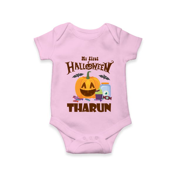 My First Witch in Training Romper | Personalized Baby Romper for Halloween - BABY PINK - New Born (Chest 14")