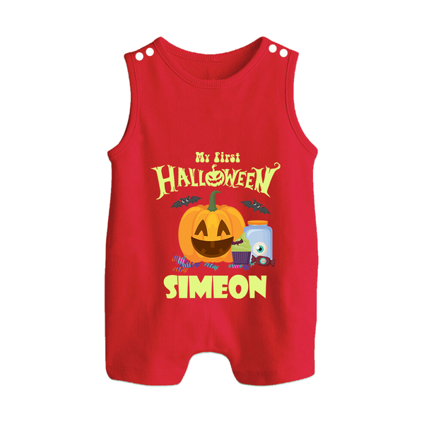 My First Witch in Training Romper Suit | Personalized Baby Romper Suit for Halloween - RED - 0 - 5 Months Old (Chest 18")