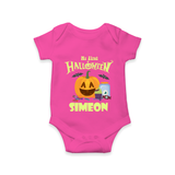 My First Witch in Training Romper | Personalized Baby Romper for Halloween - HOT PINK - New Born (Chest 14")