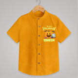 My First Witch in Training Shirt | Personalized Baby Shirt for Halloween - CHROME YELLOW - 0 - 6 Months Old (Chest 23")