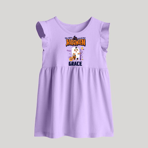 My First Boo-tiful Baby Baby Frock | Custom Baby Baby Frock for Festival Fun - LILAC - 0 - 3 Months Old (Chest 17")