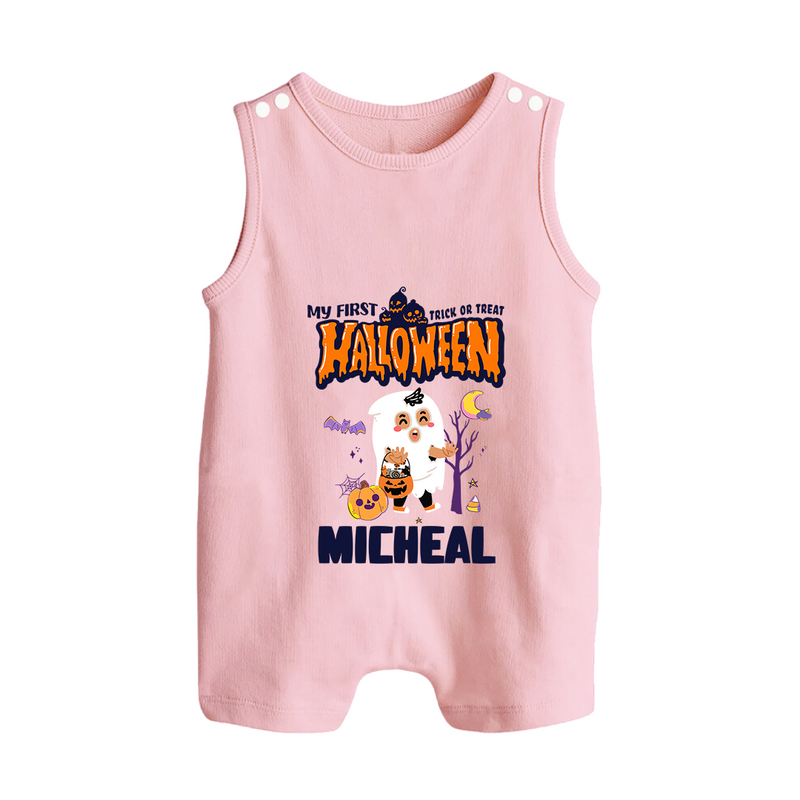 My First Boo-tiful Baby Romper Suit | Custom Baby Romper Suit for Festival Fun - BABY PINK - 0 - 5 Months Old (Chest 18")