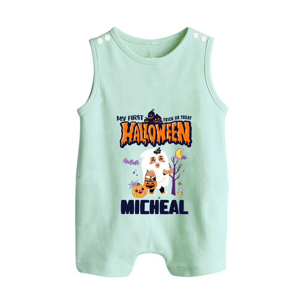 My First Boo-tiful Baby Romper Suit | Custom Baby Romper Suit for Festival Fun - MINT GREEN - 0 - 5 Months Old (Chest 18")