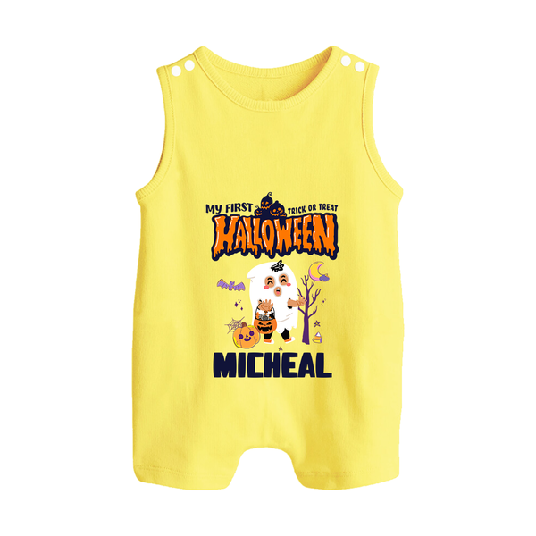 My First Boo-tiful Baby Romper Suit | Custom Baby Romper Suit for Festival Fun - PASTEL YELLOW - 0 - 5 Months Old (Chest 18")