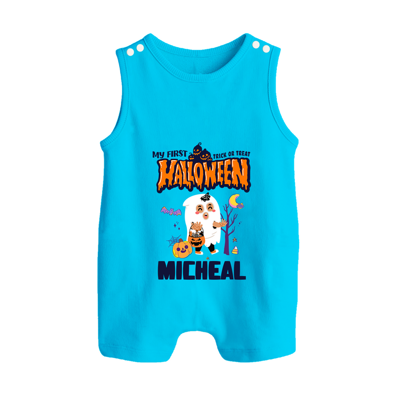 My First Boo-tiful Baby Romper Suit | Custom Baby Romper Suit for Festival Fun - SKY BLUE - 0 - 5 Months Old (Chest 18")