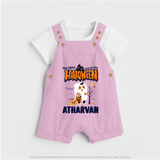 My First Halloween Trick Or Treat Print Baby Dungaree  - BABY PINK - 0 - 5 Months Old (Chest 18")
