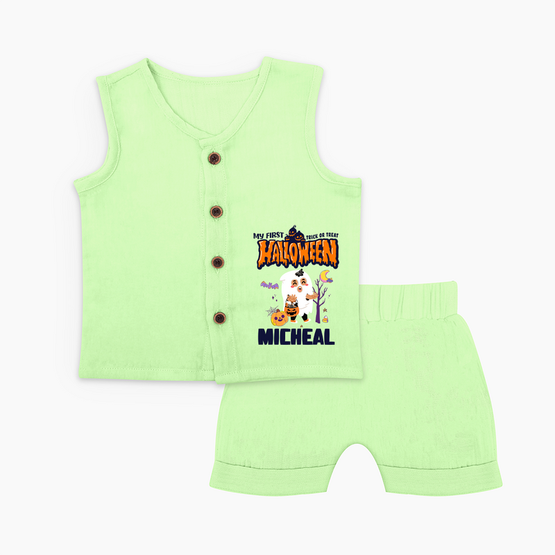 My First Boo-tiful Baby Jabla Set | Custom Baby Jabla Set for Festival Fun - PASTEL GREEN - 0 - 3 Months Old (Chest 9.8")