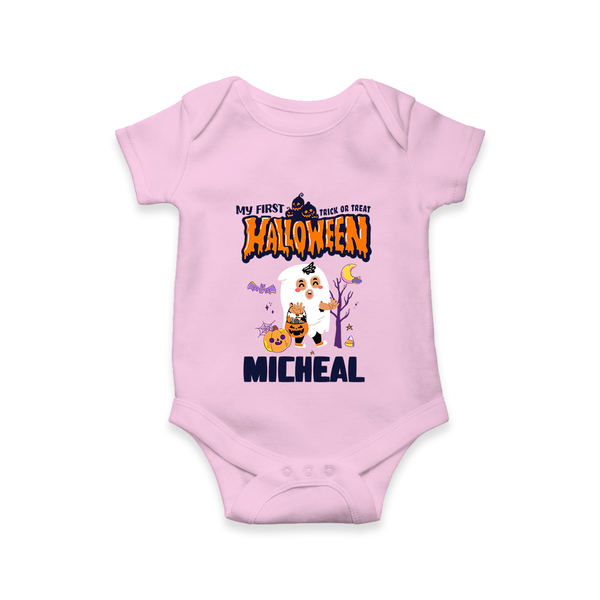 My First Boo-tiful Baby Romper | Custom Baby Romper for Festival Fun - BABY PINK - New Born (Chest 14")