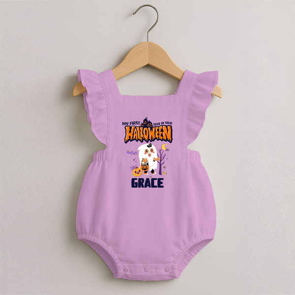 My First Boo-tiful Baby Romper Frock | Custom Baby Romper Frock for Festival Fun - BABY PINK - 0 - 3 Months Old (Chest 19")