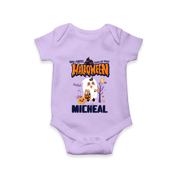 My First Boo-tiful Baby Romper | Custom Baby Romper for Festival Fun - LILAC - New Born (Chest 14")