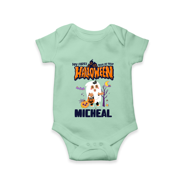 My First Boo-tiful Baby Romper | Custom Baby Romper for Festival Fun - MINT GREEN - New Born (Chest 14")
