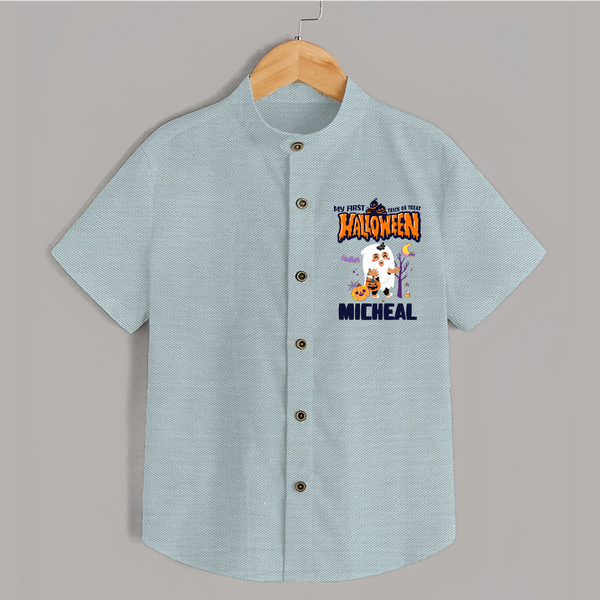 My First Boo-tiful Baby Shirt | Custom Baby Shirt for Festival Fun - ARCTIC BLUE - 0 - 6 Months Old (Chest 23")