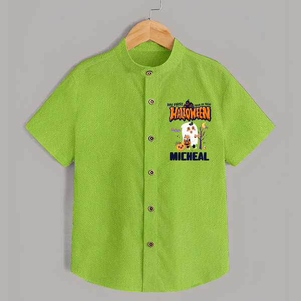 My First Boo-tiful Baby Shirt | Custom Baby Shirt for Festival Fun - LIME GREEN - 0 - 6 Months Old (Chest 23")