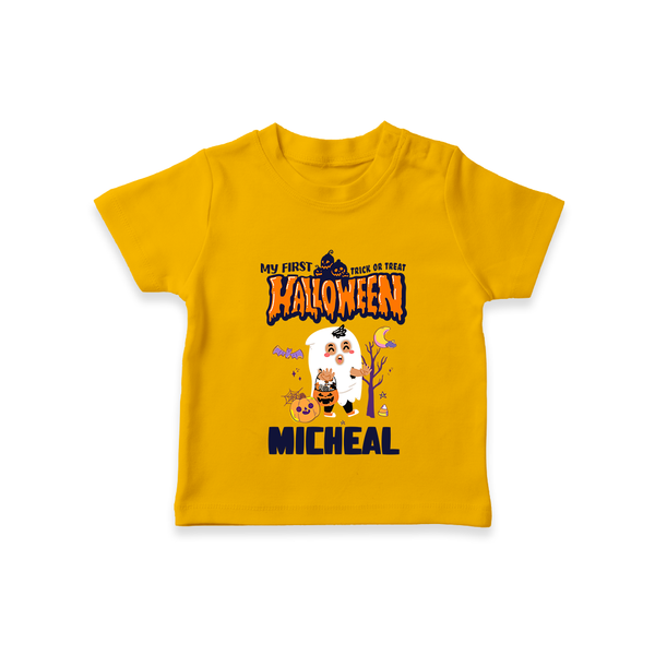 My First Boo-tiful Baby Tshirt | Custom Baby Tshirt for Festival Fun - CHROME YELLOW - 0-5 Months Old (Chest 17")