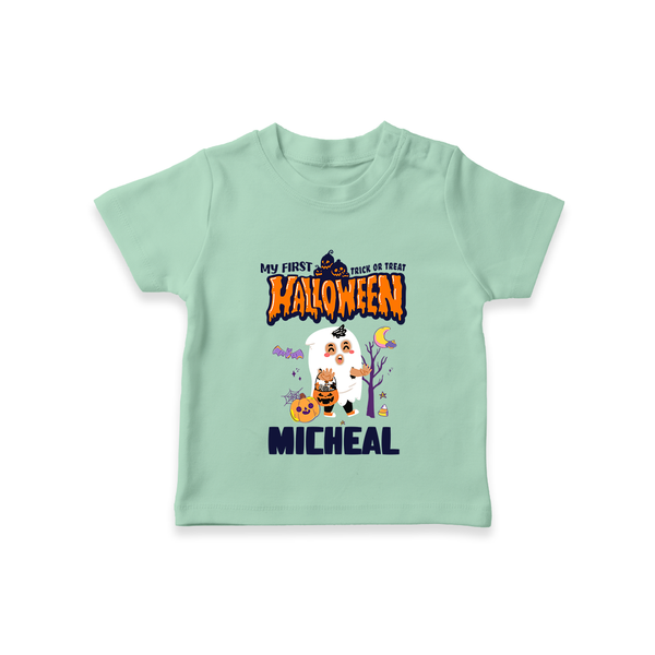 My First Boo-tiful Baby Tshirt | Custom Baby Tshirt for Festival Fun - MINT GREEN - 0-5 Months Old (Chest 17")