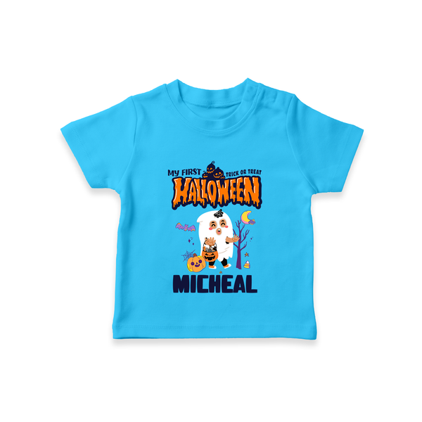My First Boo-tiful Baby Tshirt | Custom Baby Tshirt for Festival Fun - SKY BLUE - 0-5 Months Old (Chest 17")