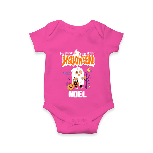 My First Boo-tiful Baby Romper | Custom Baby Romper for Festival Fun - HOT PINK - New Born (Chest 14")