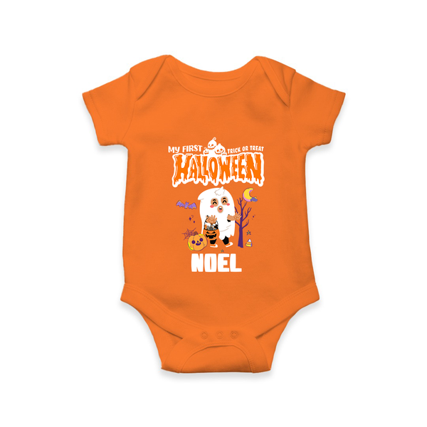 My First Boo-tiful Baby Romper | Custom Baby Romper for Festival Fun - ORANGE - New Born (Chest 14")