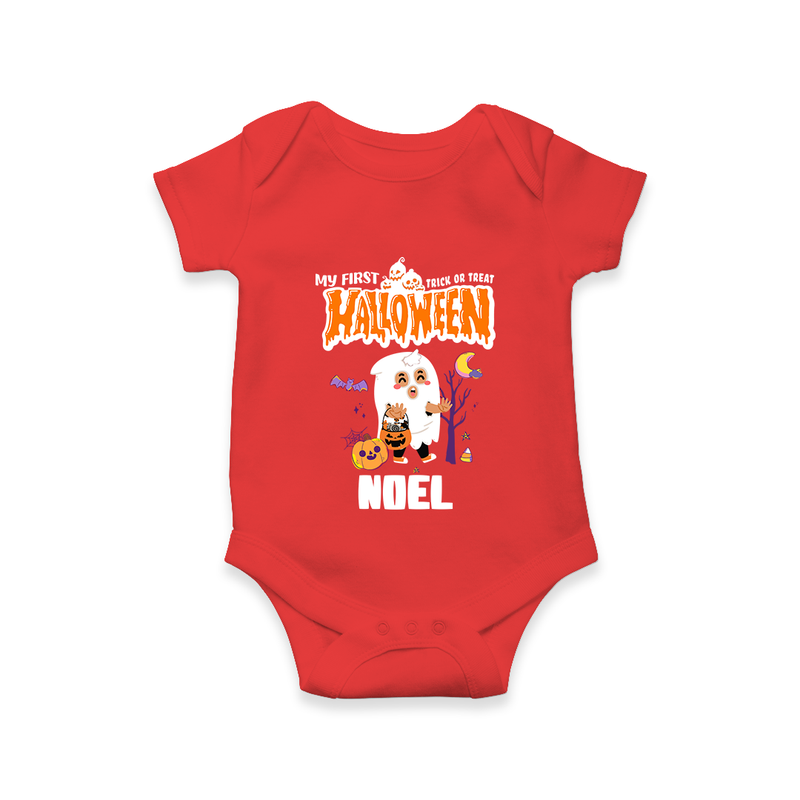 My First Boo-tiful Baby Romper | Custom Baby Romper for Festival Fun - RED - New Born (Chest 14")