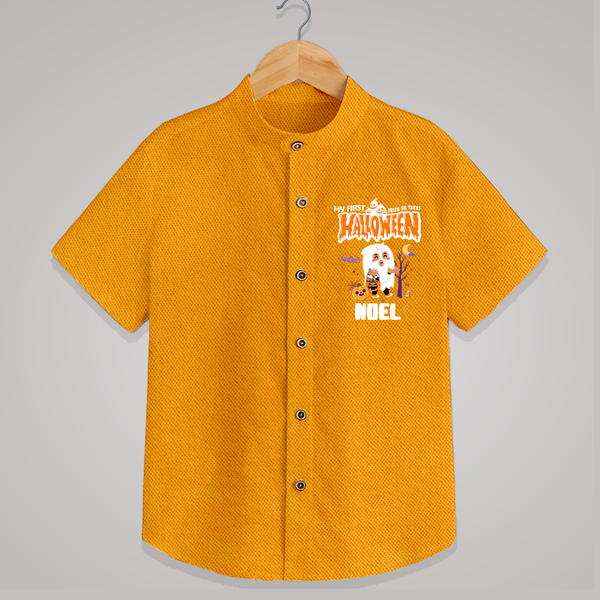 My First Boo-tiful Baby Shirt | Custom Baby Shirt for Festival Fun - CHROME YELLOW - 0 - 6 Months Old (Chest 23")