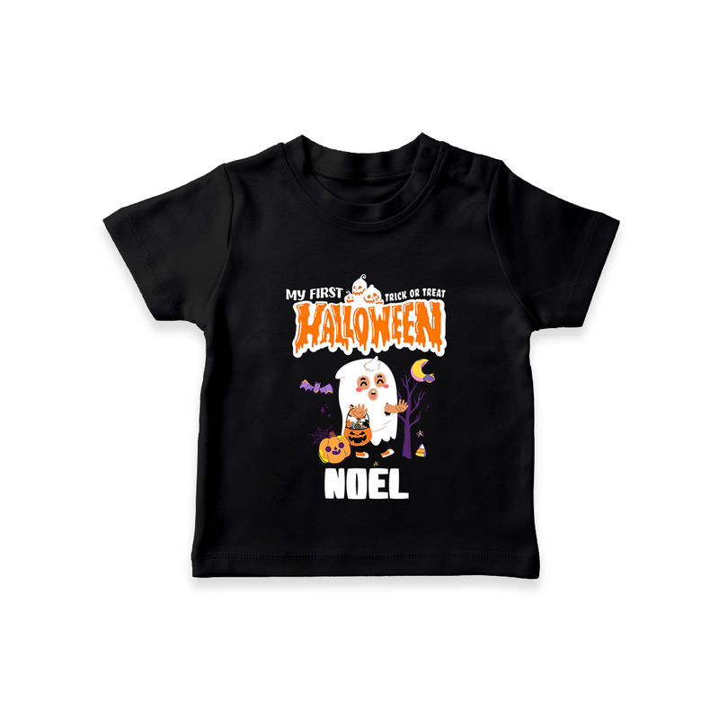 My First Boo-tiful Baby Tshirt | Custom Baby Tshirt for Festival Fun - BLACK - 0-5 Months Old (Chest 17")