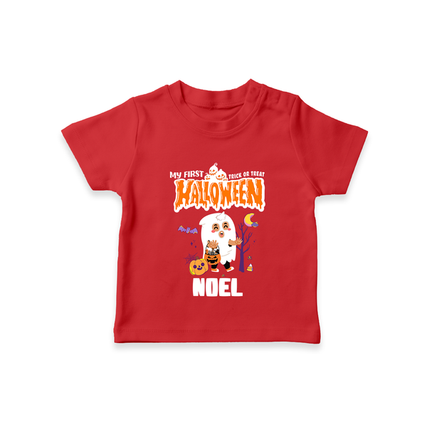 My First Boo-tiful Baby Tshirt | Custom Baby Tshirt for Festival Fun - RED - 0-5 Months Old (Chest 17")