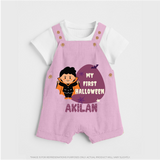 My First Halloween Boy Vampire Print Baby Dungaree - BABY PINK - 0 - 5 Months Old (Chest 18")