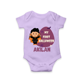 My First Halloween Boy Vampire Print Baby Romper  - LILAC - New Born (Chest 14")