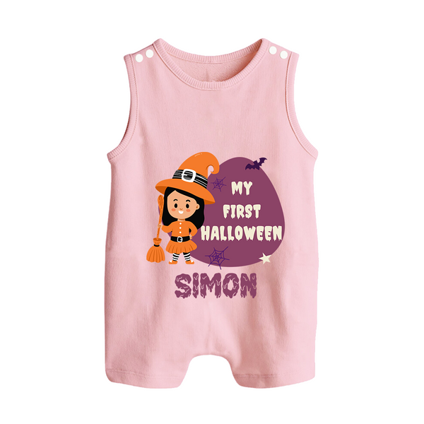 My First Bite-Sized Vampire Romper Suit | Personalized Baby Romper Suit for Halloween - BABY PINK - 0 - 5 Months Old (Chest 18")