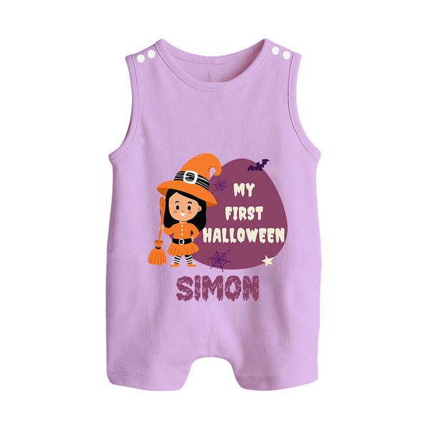 My First Bite-Sized Vampire Romper Suit | Personalized Baby Romper Suit for Halloween - LILAC - 0 - 5 Months Old (Chest 18")