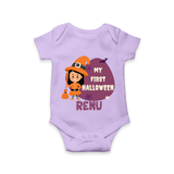 My First Halloween Girl Vampire Print Baby Romper  - LILAC - New Born (Chest 14")