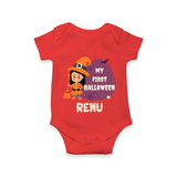My First Halloween Girl Vampire Print Baby Romper  - RED - New Born (Chest 14")