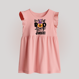 My First Boo Pumpkin Print Baby Baby Frock - BABY PINK - 0 - 3 Months Old (Chest 17")