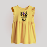 My First Mommy's Little Boo Baby Frock | Custom Baby Baby Frock for Festival - PASTEL YELLOW - 0 - 3 Months Old (Chest 17")