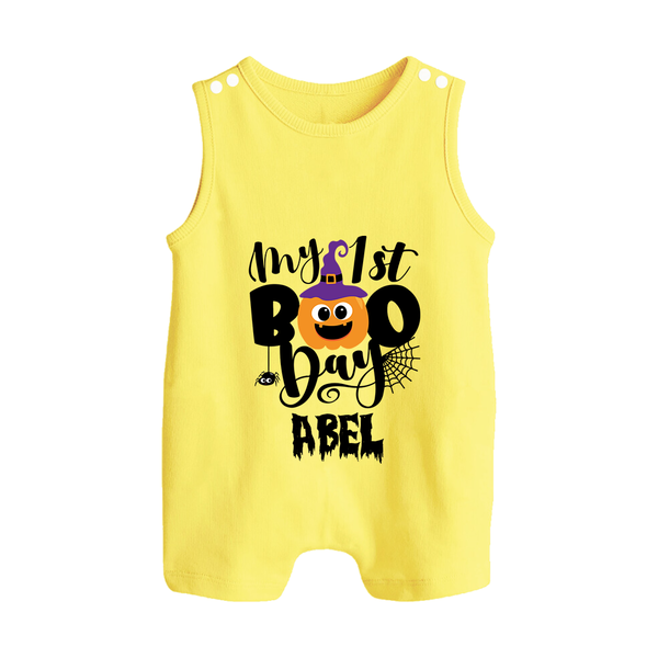 My First Mommy's Little Boo Romper Suit | Custom Baby Romper Suit for Festival - PASTEL YELLOW - 0 - 5 Months Old (Chest 18")